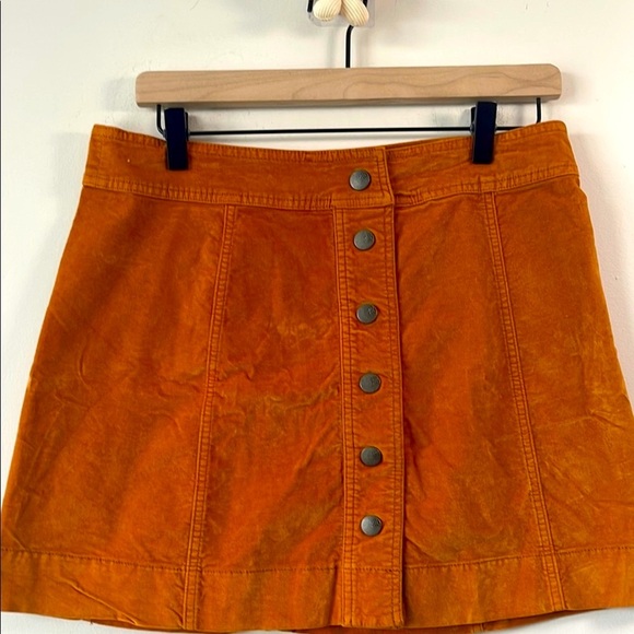 Madewell Orange Mini A-line Skirt Casual - Picture 5 of 8